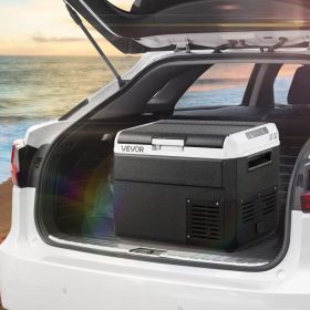 12 Volt Car Refrigerator Portable Freezer 31.7QT Electric Cooler For Camping (Option: Black)