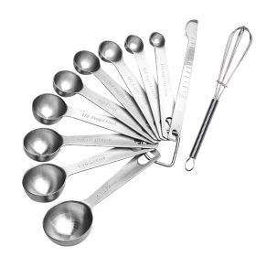 Measuring Spoons: U-Taste 18/8 Stainless Steel Measuring Spoons Set of 9 Piece: 1/16 tsp;  1/8 tsp;  1/4 tsp;  1/3 tsp;  1/2 tsp;  3/4 tsp;  1 ts (type: 11 pieces)
